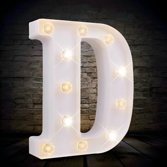 Steel Marquee Letter D Alphabet Modern Font Home Decor High-End Custom Zinc Metal Marquee Light Marquee Sign