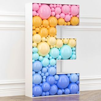 Steel Marquee Letter D Large Colorful Mosaic Balloon High-End Custom Zinc Metal Marquee Light Marquee Sign