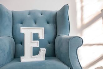 Steel Marquee Letter E Alphabet White Home Decor High-End Custom Zinc Metal Marquee Light Marquee Sign