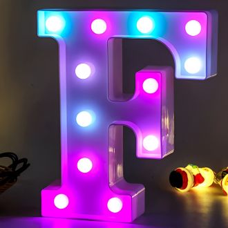 Steel Marquee Letter F Alphabet Colorful Purple High-End Custom Zinc Metal Marquee Light Marquee Sign