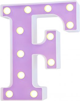 Steel Marquee Letter F Alphabet Retro Purple High-End Custom Zinc Metal Marquee Light Marquee Sign