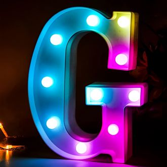 Steel Marquee Letter G Alphabet Colorful High-End Custom Zinc Metal Marquee Light Marquee Sign