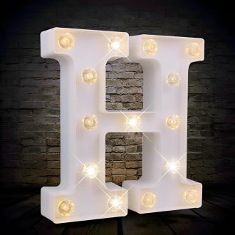 Steel Marquee Letter H Alphabet Modern Font Home Decor High-End Custom Zinc Metal Marquee Light Marquee Sign
