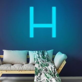 Letter H Neon Sign