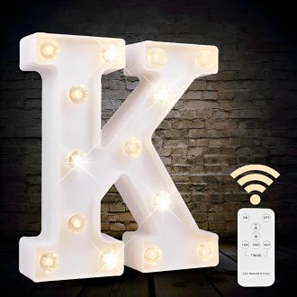Steel Marquee Letter K Alphabet Modern Font Home Decor High-End Custom Zinc Metal Marquee Light Marquee Sign