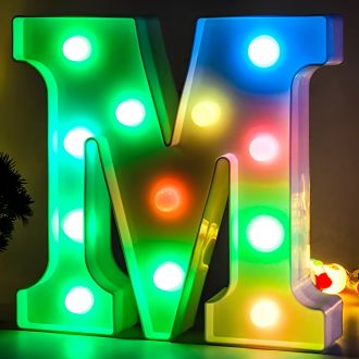 Steel Marquee Letter M Alphabet Colorful Party Decor High-End Custom Zinc Metal Marquee Light Marquee Sign