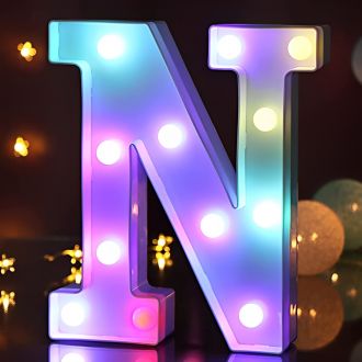 Steel Marquee Letter N Alphabet Colorful High-End Custom Zinc Metal Marquee Light Marquee Sign