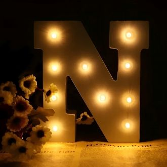 Steel Marquee Letter N Alphabet Warm White High-End Custom Zinc Metal Marquee Light Marquee Sign