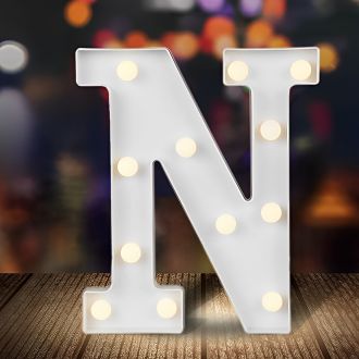 Steel Marquee Letter N Cool White Font High-End Custom Zinc Metal Marquee Light Marquee Sign