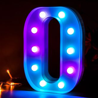Steel Marquee Letter O Alphabet Colorful High-End Custom Zinc Metal Marquee Light Marquee Sign