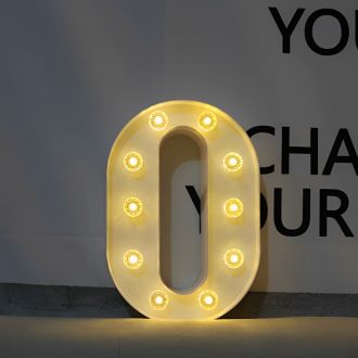 Steel Marquee Letter O Alphabet Modern Font Home Decor High-End Custom Zinc Metal Marquee Light Marquee Sign