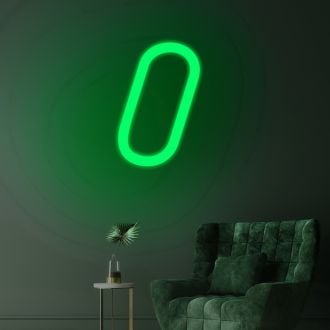 Letter O Neon Sign