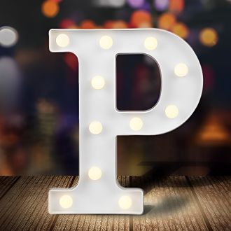 Steel Marquee Letter P Cool White Font High-End Custom Zinc Metal Marquee Light Marquee Sign