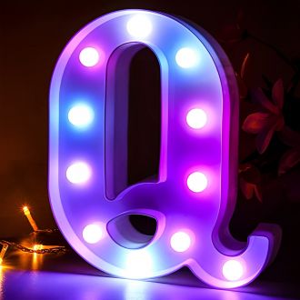 Steel Marquee Letter Q Alphabet Colorful High-End Custom Zinc Metal Marquee Light Marquee Sign