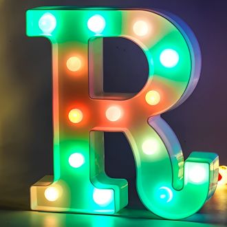 Steel Marquee Letter R Alphabet Colorful High-End Custom Zinc Metal Marquee Light Marquee Sign