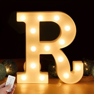 Steel Marquee Letter R Warm White Font High-End Custom Zinc Metal Marquee Light Marquee Sign