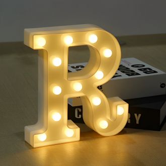 Steel Marquee Letter R Warm White Vintage Font High-End Custom Zinc Metal Marquee Light Marquee Sign