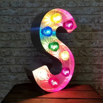 Letter S Alphabet Colorful Party Decor Commercial Ad Marquee Light