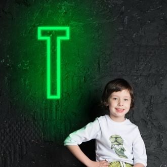 Letter T Neon Sign