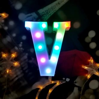 Steel Marquee Letter V Colorful Party Decor High-End Custom Zinc Metal Marquee Light Marquee Sign
