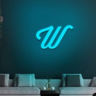 Letter W Neon Sign
