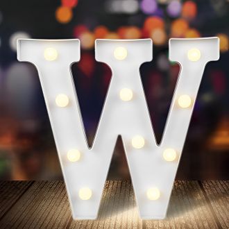 Steel Marquee Letter W White Font High-End Custom Zinc Metal Marquee Light Marquee Sign