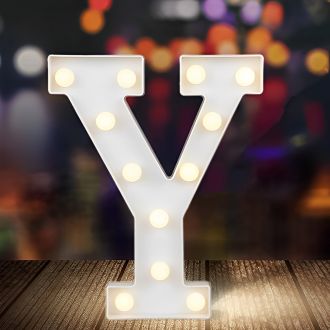 Steel Marquee Letter Y White Font High-End Custom Zinc Metal Marquee Light Marquee Sign