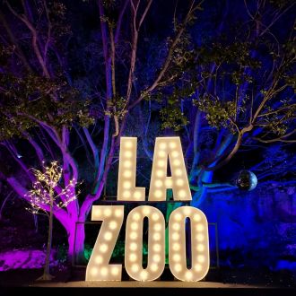 Steel Marquee Letter LA ZOO High-End Custom Zinc Metal Marquee Light Marquee Sign