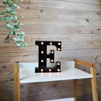 Steel Marquee Letter E Black Font Room Decor High-End Custom Zinc Metal Marquee Light Marquee Sign