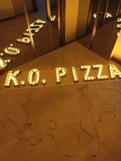 Steel Marquee Letter KO PIZZA High-End Custom Zinc Metal Marquee Light Marquee Sign