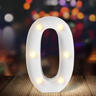 Steel Marquee Letter Number 0 Wedding Birthday Party Decor High-End Custom Zinc Metal Marquee Light Marquee Sign