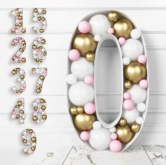 Steel Marquee Letter Number 0 Zero Mosaic Balloon High-End Custom Zinc Metal Marquee Light Marquee Sign