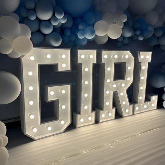 Steel Marquee Letter Girl Party Decor High-End Custom Zinc Metal Marquee Light Marquee Sign