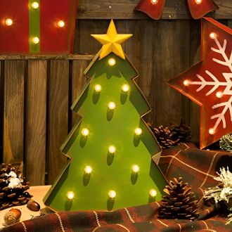 Lighted Marquee Xmas Tree Sign For Holiday Party Home Decoration Marquee Light