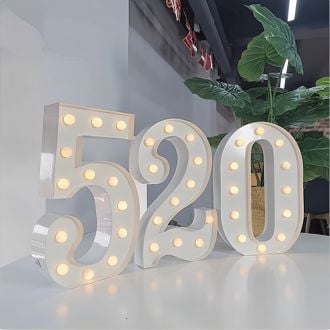 Steel Marquee Letter Number 520 High-End Custom Zinc Metal Marquee Light Marquee Sign