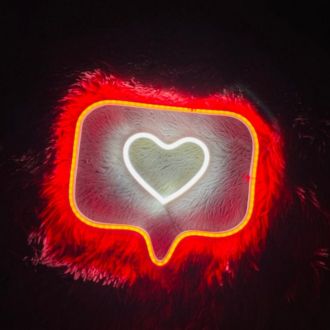 Like Instagram Heart Neon Sign