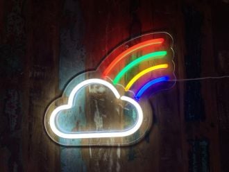 Little Cloud And Rainbow Neon Sign