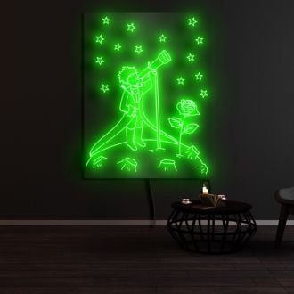 Little Prince With Telescope Neon Sign