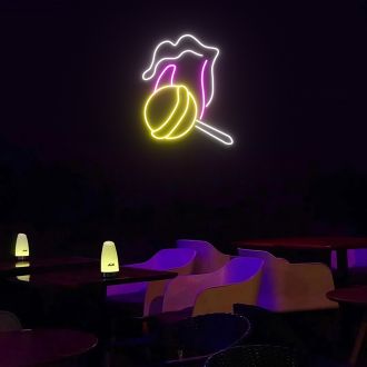 Lollipop And Lips Neon Sign Lights Night Lamp Led Neon Sign Light For Home Party MG10263