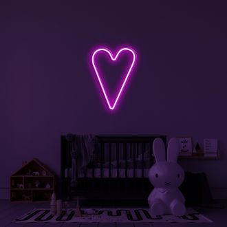 Long Heart Neon Sign