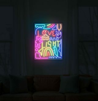 Love and Light Neon Sign