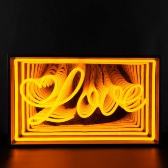Love Infinity Mirror Neon Sign