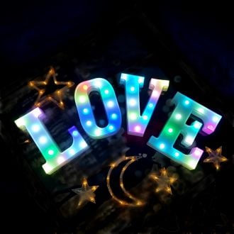 Steel Marquee Letter Love Colorful High-End Custom Zinc Metal Marquee Light Marquee Sign
