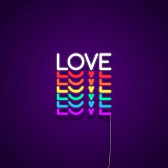 Love Rainbow Neon Sign