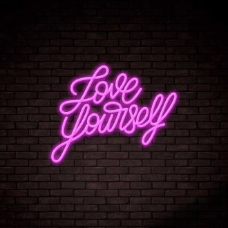 Love Yourself Lettering Neon Sign