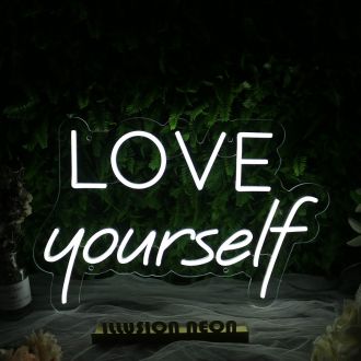 Love YourSelf White Neon Sign