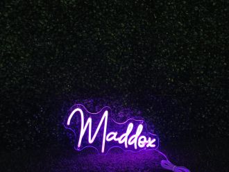 Maddox Purple LED Neon Sign