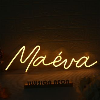 Maeva Yellow Neon Sign