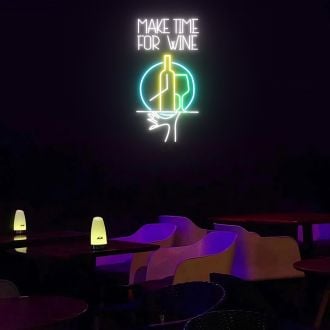 Make Time For Wine Neon Sign Lights Night Lamp Led Neon Sign Light For Home Party MG10248