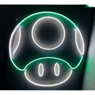 Mario Mushroom Game Neon Sign